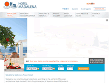 Tablet Screenshot of madalena-mykonos.com